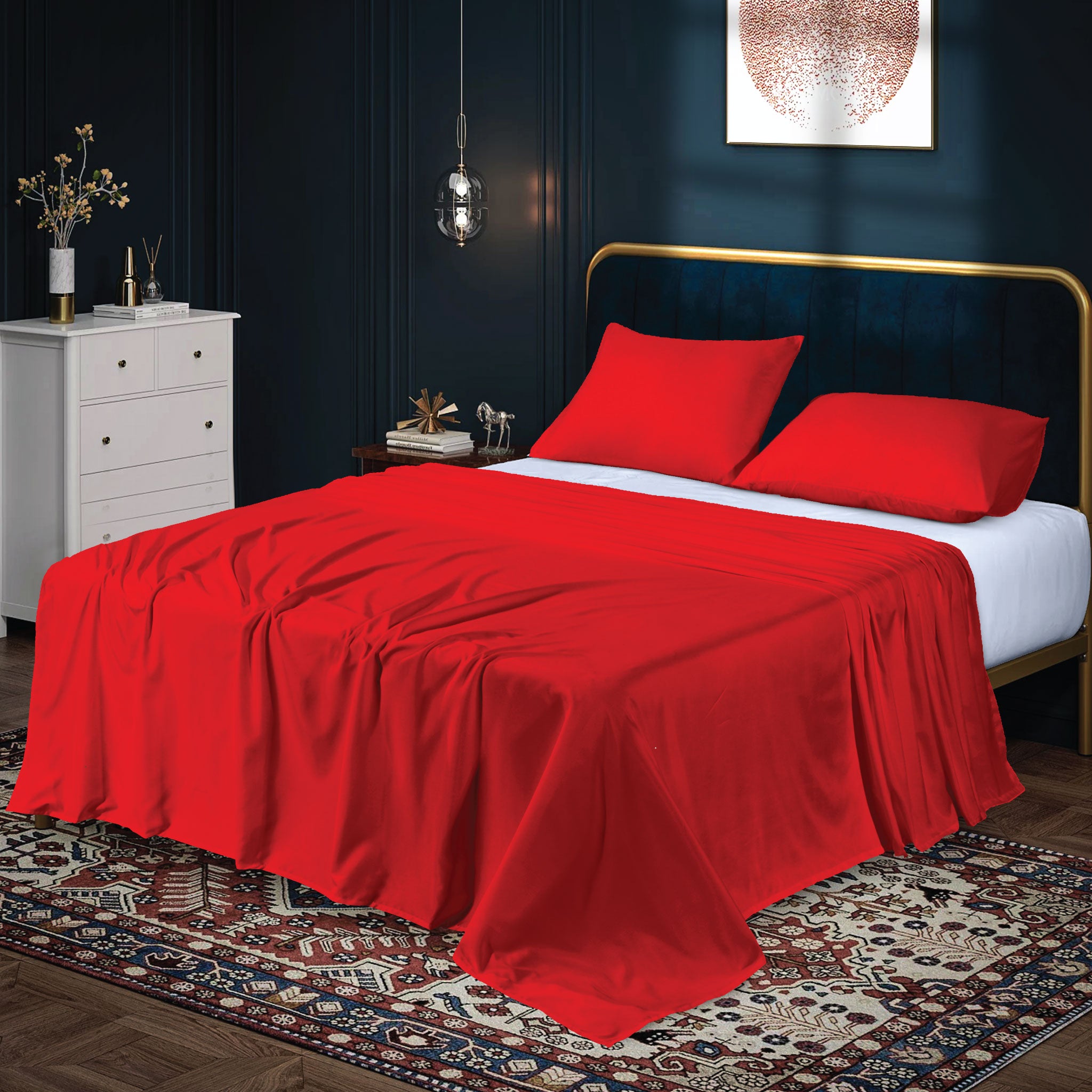 Siesta Zen Flat Bed Sheet Ultra Soft Brushed Microfiber, Luxury Hotel Quality, Breathable & Durable All-Season Bedding