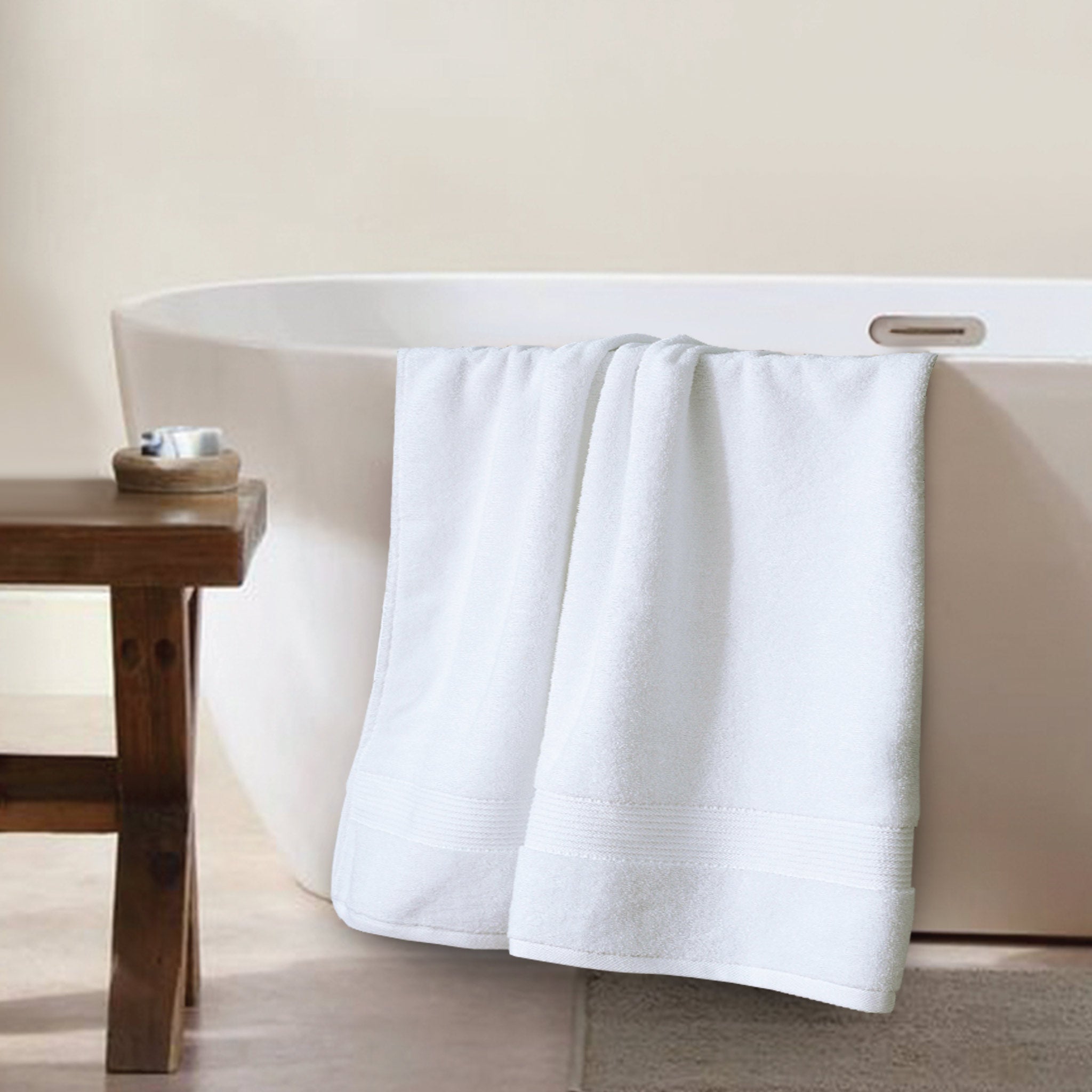 Siesta Zen Premium 100% Cotton Bath Towel 70x140cm Super Soft, 600 GSM, Ultra-Absorbent, Quick-Dry Spa & Hotel Quality, Fade Resistant