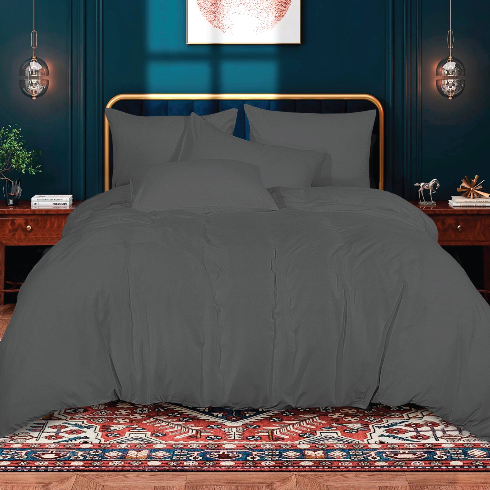 Siesta Zen Ultra Soft Brushed Microfiber Duvet Cover Set Wrinkle & Fade Resistant Bedding for Bedrooms, Hotels & Dorms