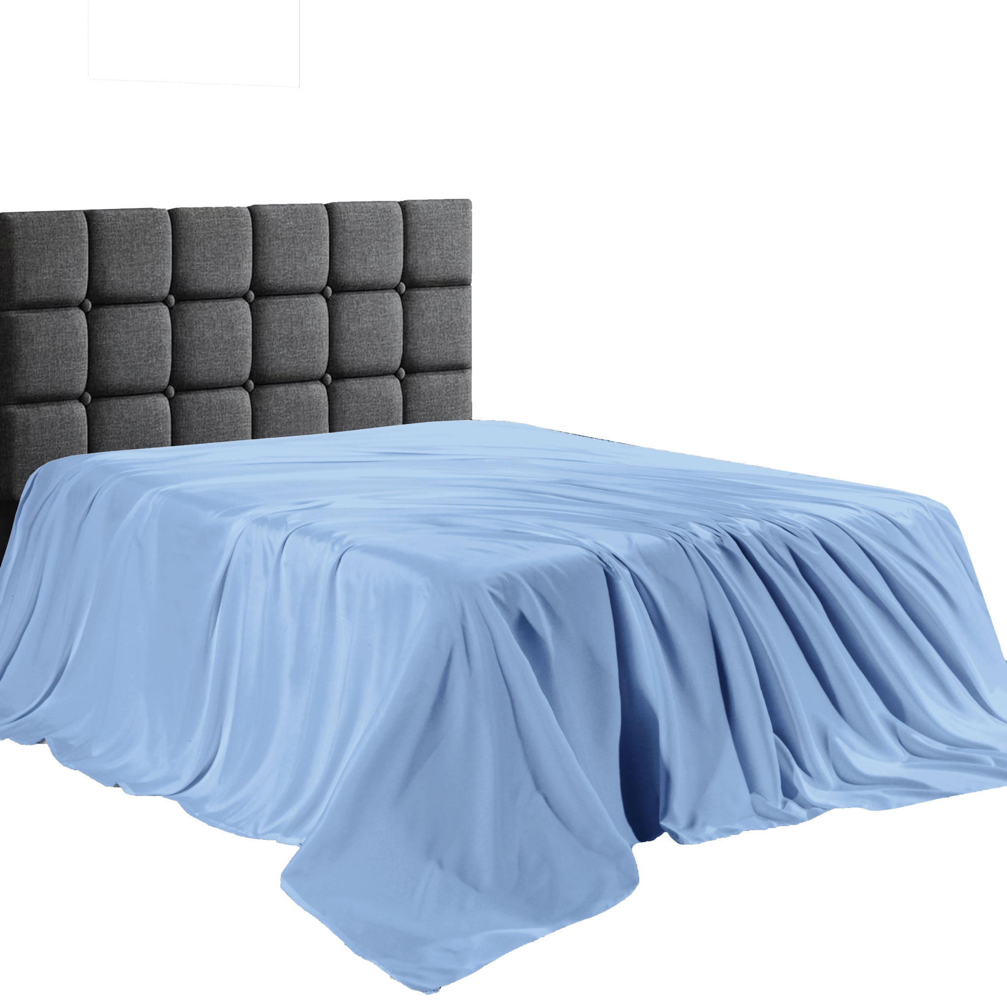 Siesta Zen 100% Egyptian Cotton Flat Bed Sheet 300 Thread Count Percale Weave, Soft, Breathable & Hotel Quality Bedding