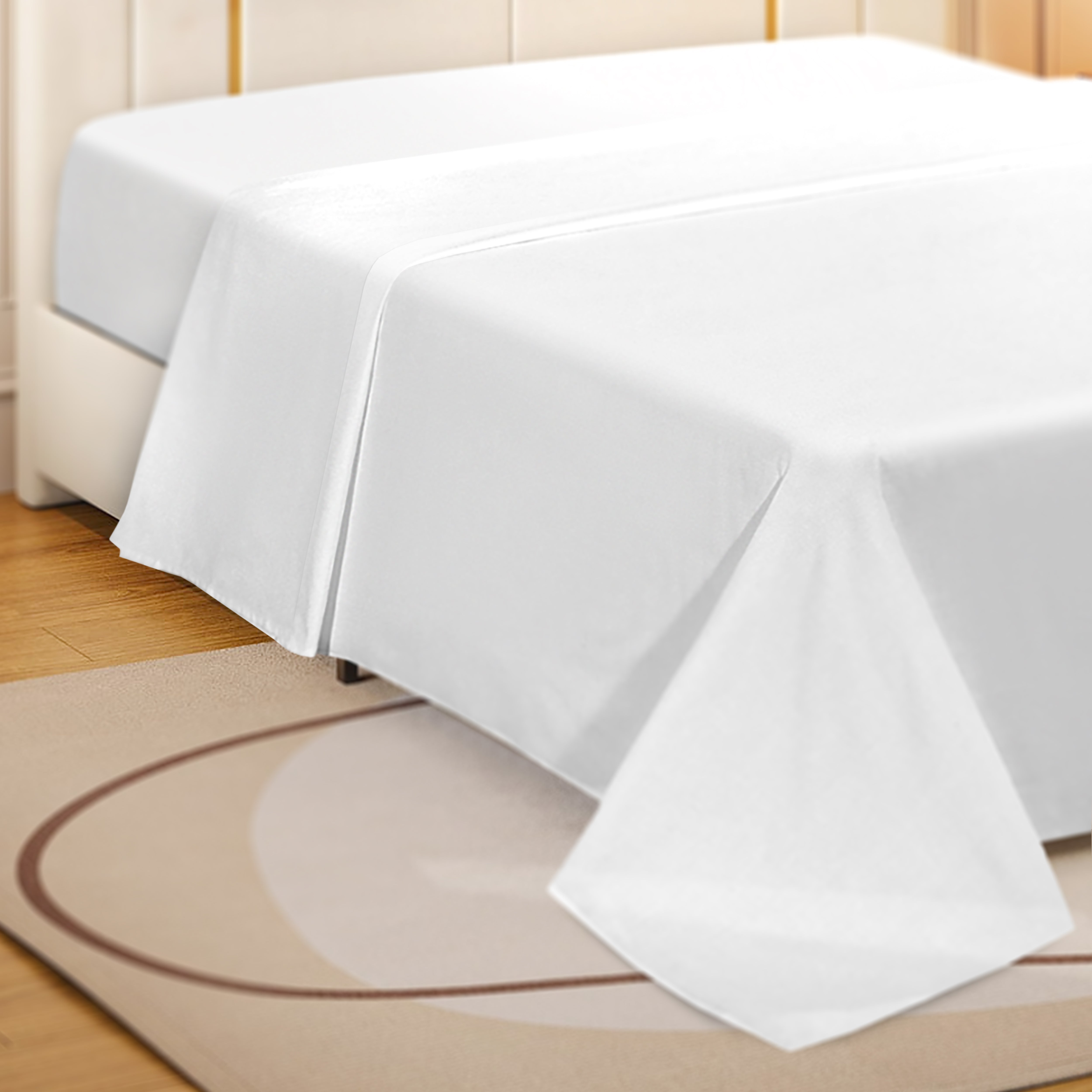 Siesta Zen 100% Pure Egyptian Cotton Flat Sheet Premium 800 Thread Count, Super Soft, Luxury Hotel Quality, Fade & Wrinkle Resistant Bedding